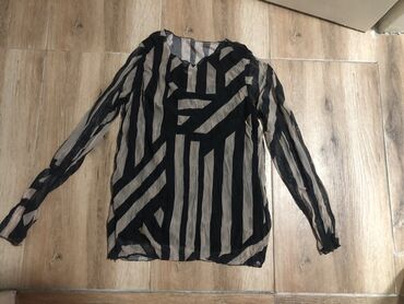 reserved bluze: Stripes, color - Black