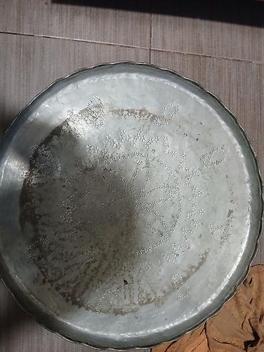 əl dreli: Böyük ölçülü mis (və ya qalaylanmış metal) sini/tray - Material: ağır — 2
