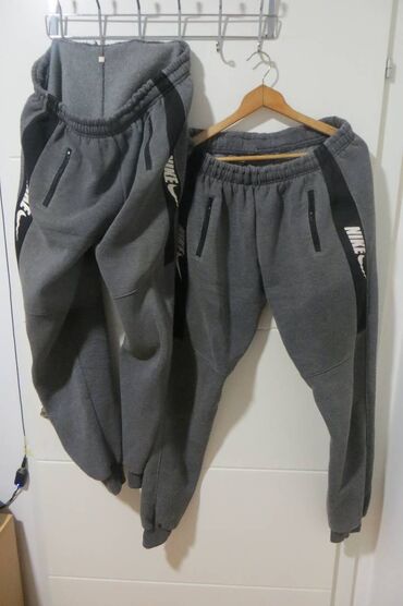 komplet trenerke za punije dame: Sweatpants, 2XL (EU 56), Nike, color - Grey, Cotton