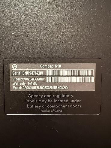 acer nitro 1: HP Compaq 610 noutbuk Texniki göstəricilər: - Model: HP Compaq 610 — 4