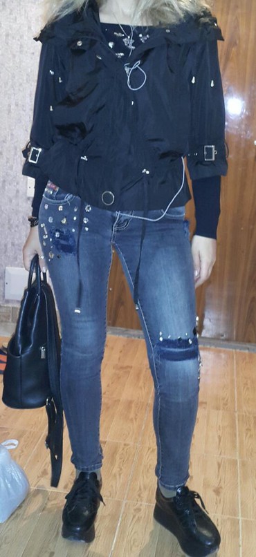 женские классические джинсы: Джинсы S, цвет - Серый