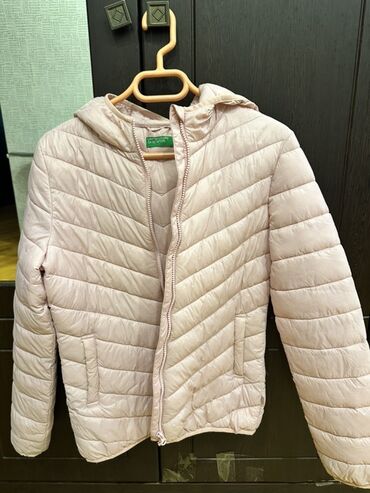 женские розовые пуловеры: Пуховик куртка, Benetton