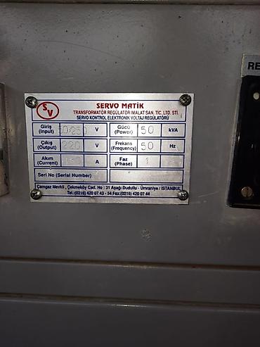 Ремонт и строительство: Servo Matic 50 kVA 1 fazalı servo gərginlik stabilizatoru - — 2
