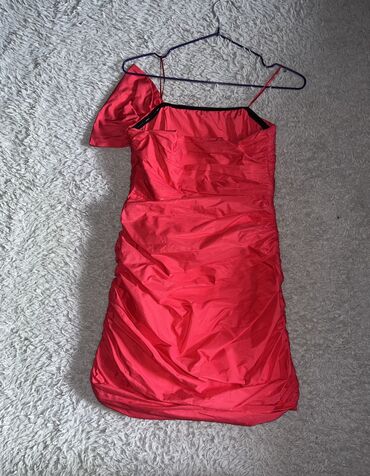 košulja haljina: Zara XS (EU 34), color - Red, Cocktail, Other sleeves