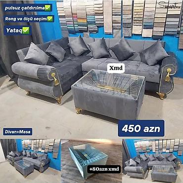 lalafo az ucuz tap divanlar: Künc divan dəsti – klassik-modern dizayn - Material: Yumşaq, toxuması — 1