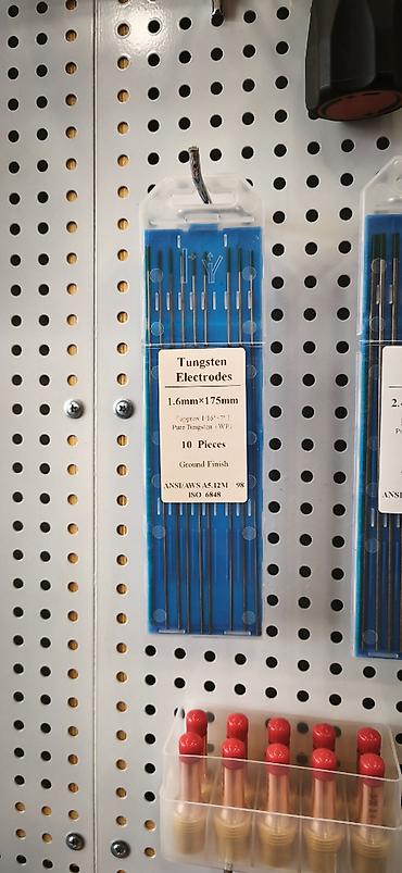 svarka aparati: Tungsten elektrod dəsti - Növ: Saf volfram (WP) elektrodlar - Ölçü — 1