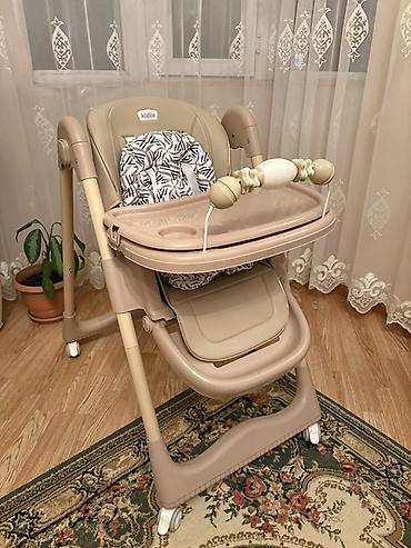 Uşaq yemək stulu – Kidilo - Rəng: bej/şaftalı tonları - Yumşaq
