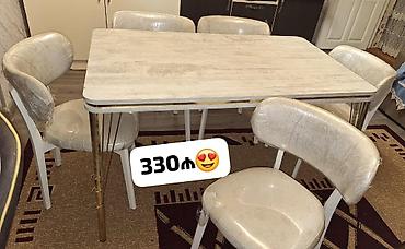 Mətbəx üçün, İşlənmiş, Dördbucaq masa, 4 stul