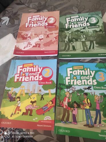 Kitablar, jurnallar, CD, DVD: Ingilis dili 4 kitab family and friends təzədirlər qiymət 4 kitaba