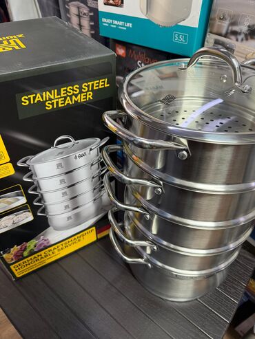 Кухонные наборы: Манты казан Мантушница Манты казан на выбор Нержавеющая, алюминий — 1