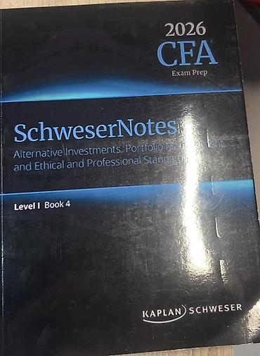 Tədris ədəbiyyatı: Məhsul: Kaplan Schweser – SchweserNotes, CFA Exam Prep 2026, Level I — 4