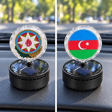 baw azerbaijan: Azərbaycan bayrağı və gerbi təsvirli günəş enerjili hava — 2