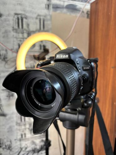 фотокамера canon powershot sx410 is black: Nikon D5100, Ştatif, led tiktok live işıq, fotoaparat çantasi, ve