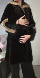 Krzneni kaputi: One size, Sa postavom, bоја - Crna — 10