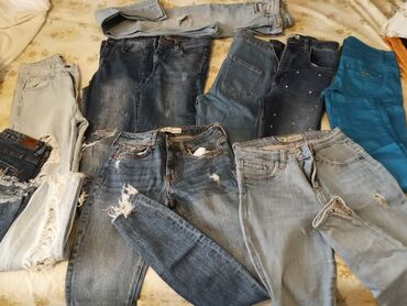 Pantalone: M, Visok struk, Ravne nogavice — 27
