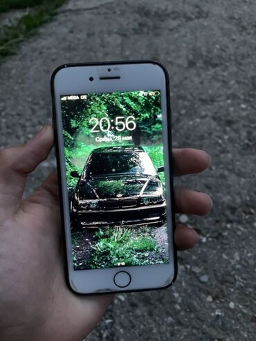 бюджетные телефоны в бишкеке: IPhone 7, Колдонулган, 128 ГБ, Алтын, Каптама, 100 %