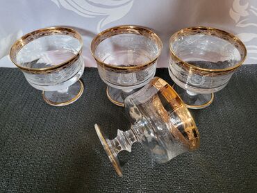 Čaše: Case rucni,rad,kristal murano medici za vino iz 60ih. Case kristal za — 10