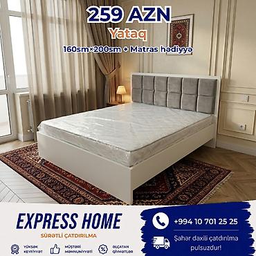 zvonok: Yeni, İkinəfərlik çarpayı, Bazasız, Matras ilə, Siyirməsiz, Azərbaycan — 1