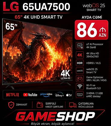 kral games: LG 65UA7500 – 65” 4K UHD Smart TV - 65 düym böyük ekran, 4K Ultra HD — 1