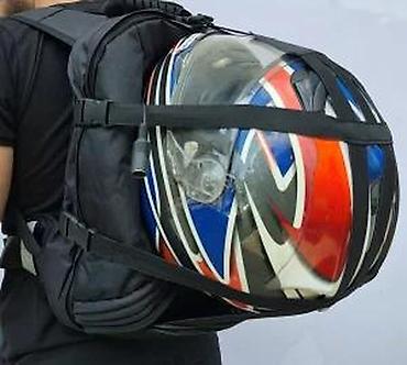 Sportske torbe i rančevi: Crni ranac za motociklističku kacigu, dizajniran za siguran transport — 18