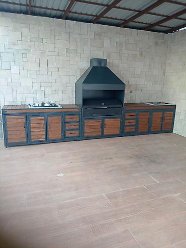 Все для дома и сада: Metal-manqal və açıq mətbəx modul dəsti - Material: qalın divarlı — 5
