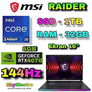 hp omen 17: Yeni MSI, 16 ", Intel Core i9, 1 TB, Pulsuz çatdırılma, Ödənişli çatdırılma, Rayonlara çatdırılma — 1