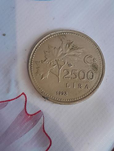 velosipedlər 28: Türkiyə lirəsi xatirə sikkələri dəsti - 5.000 Lira sikkəsi (1994): Ön — 9