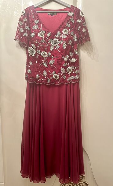 женские юбки в складку: Вечернее платье, 5XL (EU 50)
