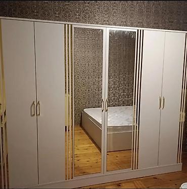 desmalar: Yeni, 6 qapı, Güzgülü, Ağ, Açılan, Düz dolab — 1