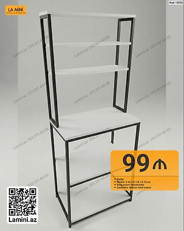 Ev və bağ: Məhsul: Stellaj (Kod: 10555) - Minimalist dizaynlı, metalkarkaslı rəf — 1