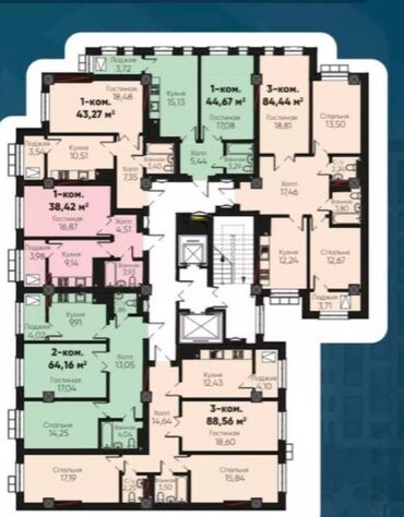 снять квартиру без риэлтора: 3 комнаты, 85 м², Элитка, 2 этаж