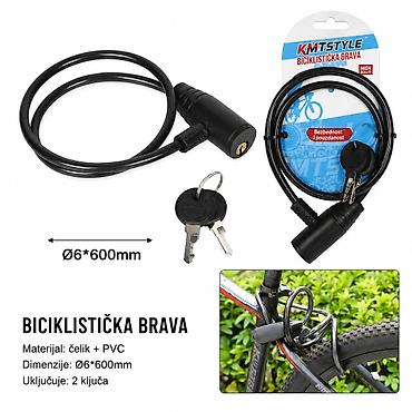 KMT brava za bicikle 2008588 Praktična sajla-brava za obezbeđenje