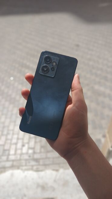кнопка телефон: Redmi Note 12, 128 GB, rəng - Qara, Barmaq izi, Face ID