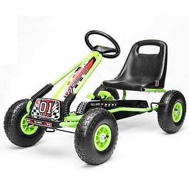 Dečije sportske igračke: Dečji pedalan karting „01“ - Robusna metalna konstrukcija - Podesivo — 6