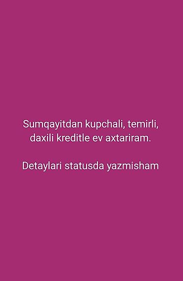 квартира посуточно: Sumqayitda bina evi Aliram! Eger kimse daxili kreditle evini satmaq — 1