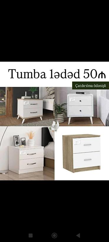Тумбы: Mebel: Yataq otağı üçün tumba (2 çekmecəli model) Qiymət: 50₼ Qeyd — 1
