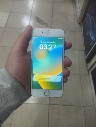 barmaq izi aparati: IPhone 8, Ağ, Barmaq izi