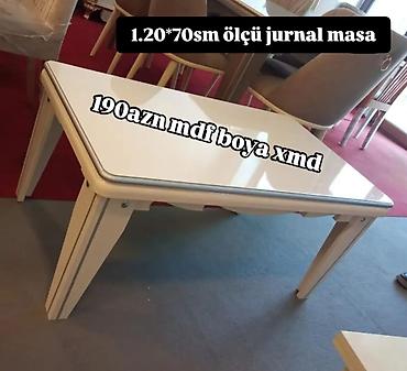 embawood jurnal masası: Dördbucaq masa, Açılmayan, Təkərsiz, MDF, Zəmanətsiz, Pulsuz çatdırılma — 1