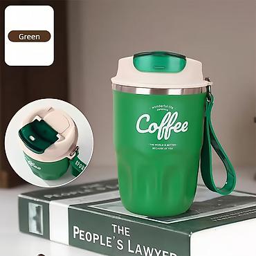 kofe termos: Rəng - Yaşıl, Termofincan, Paslanmayan polad, 400 ml — 2