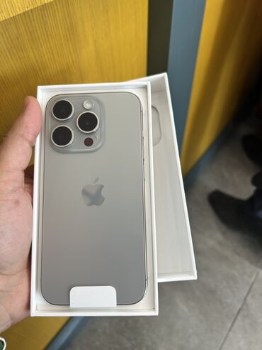 iphone lalafo: IPhone 15 Pro, 128 ГБ, Серебристый, Гарантия, Отпечаток пальца, Face ID