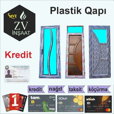 Kafel və metlax: Plastik qapı, 70x200 sm, Yeni, Zəmanətli, Pulsuz quraşdırma