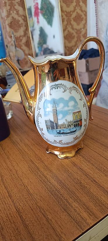 metalac džezve: Zlatna porcelanska kafena/čajna posuda – Bavaria - Materijal: fini — 2