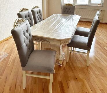 Masa və oturacaq dəstləri: Qonaq otağı üçün, Yeni, Açılmayan, Dördbucaq masa, 6 stul -da lalafo.az — 12 Masa və oturacaq dəstləri: Qonaq otağı üçün, Yeni, Açılmayan, Dördbucaq masa, 6 stul — 12