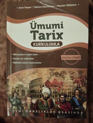 Digər kitablar və jurnallar: Umumi tarix Kurukilumla yeni kimidir ici temizdir12,50 azn alinib 9