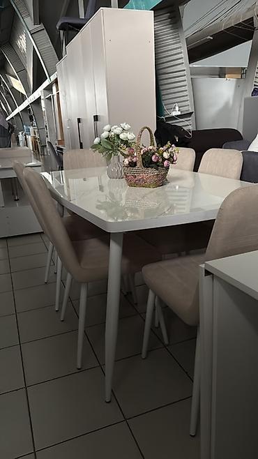 Кухонные столы и стулья: Кухонный стол и стул, цвет - Белый — 7