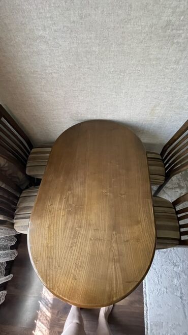 металлическая мебель: Ашкана үчүн үстөл, Oval, Бүктөлбөгөн