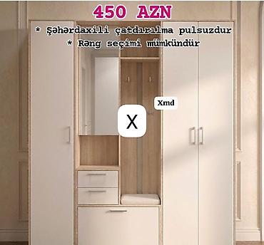 Dəhliz üçün funksional şkaf-komplekt - Material: ağ və ağac lalafo.az -da Dəhliz üçün funksional şkaf-komplekt - Material: ağ və ağac