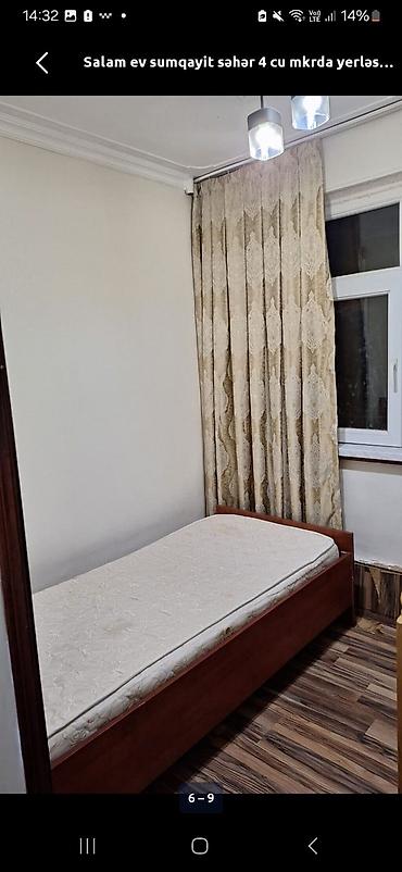 kiraye evlər ucuz: Sumqayıtda 4 mkrda 2 otaqlı mənzil kirayə veriilir.5 mərtəbənin 4cü — 7