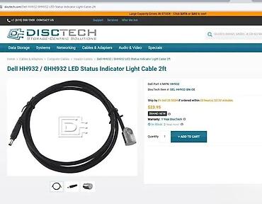 Druga oprema za računare i laptopove: Dell HH932 / 0HH932 LED Status Indicator Light Cable – dužina 2 ft — 2