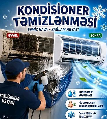 kansener: Peşəkar xidmət təklif edirəm: ✅ Kondisionerlərin diaqnostikası✅ Təmir — 1